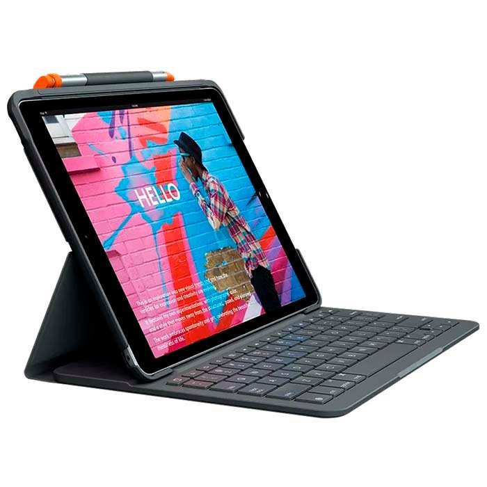 Keyboard Case Logitech Slim Folio Graphite for iPad  7th Generation