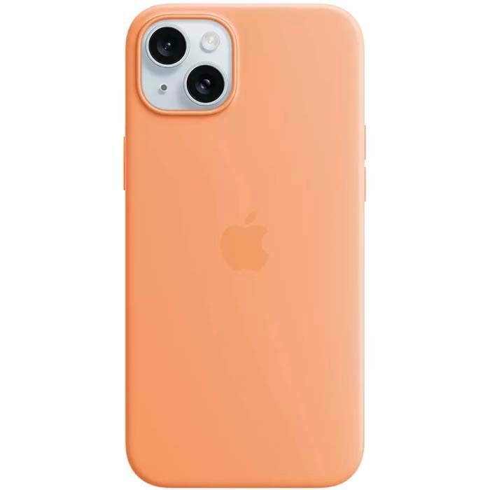Apple Silicone Case with MagSafe Orange Sorbet for iPhone 15 Plus