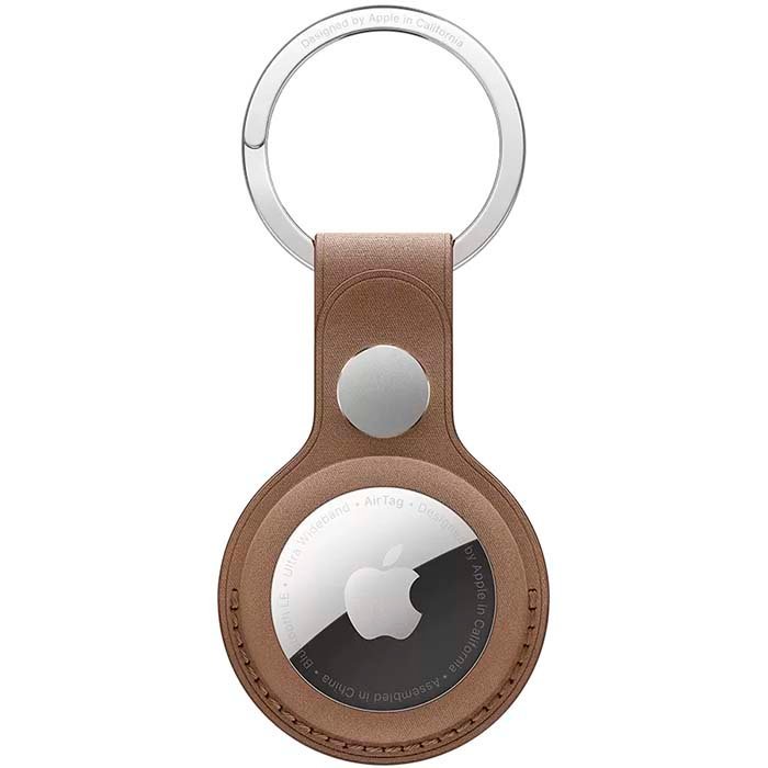 Apple FineWoven Key Ring for AirTag, Taupe