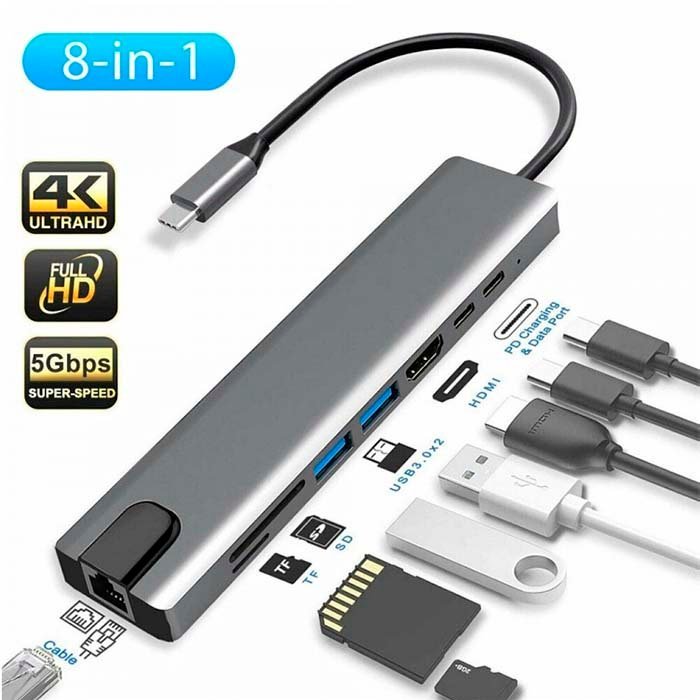 Haysenser USB-C Multiport Hub 8-in-1