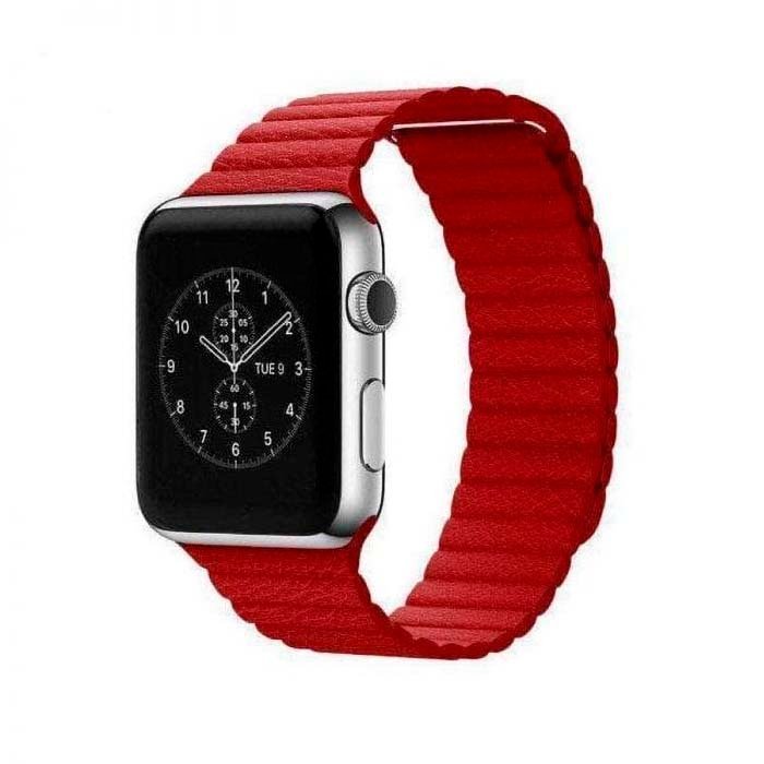 Apple Watch Band Leather 42-44mm Red