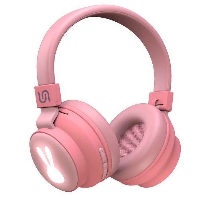 Porodo Soundtec Kids Wireless Over-Ear Headphone Pink Rabbit