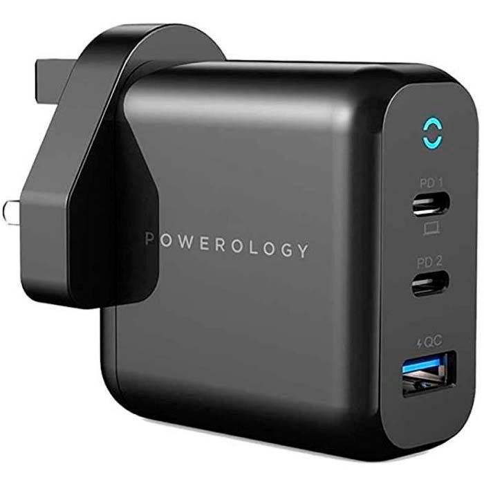 Powerology 3-Port 100W Triple PD GaN Charger
