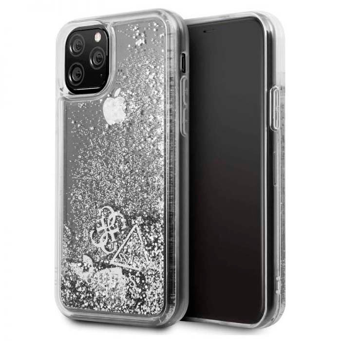 iPhone 11 Pro Guess Glitter Hearts Gold