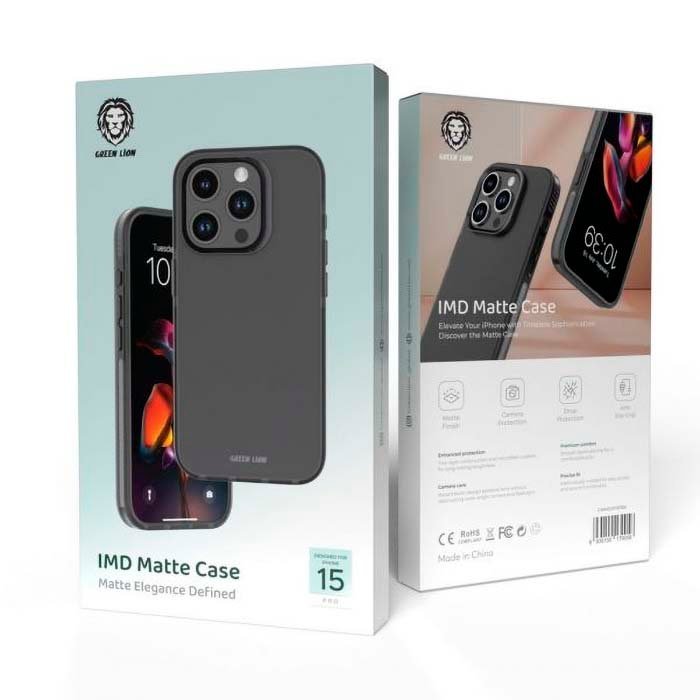 iPhone 15 Pro Max Green Lion IMD Matte Case