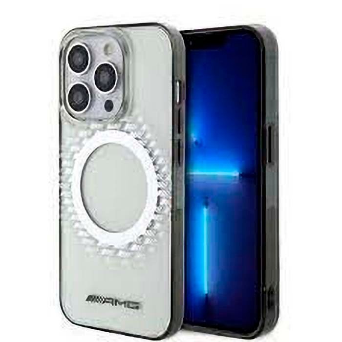 iPhone 15 Pro 15 Pro Max MagSafe Transparent Case Rhombus Pattern