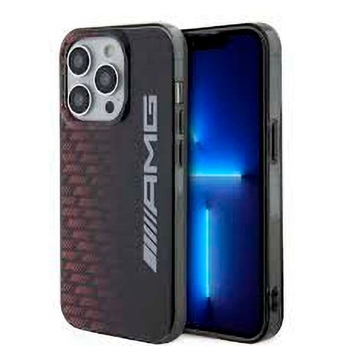 iPhone 15 Pro Max AMG Double Layer Case with Rhombuses & Large AMG Logo Black