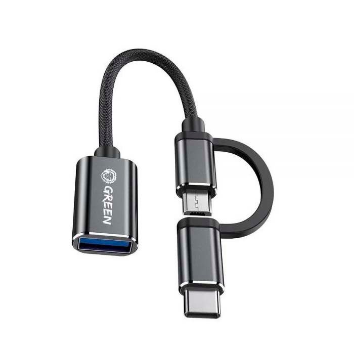 OTG Green  Micro Type-C  2-in-1  Black