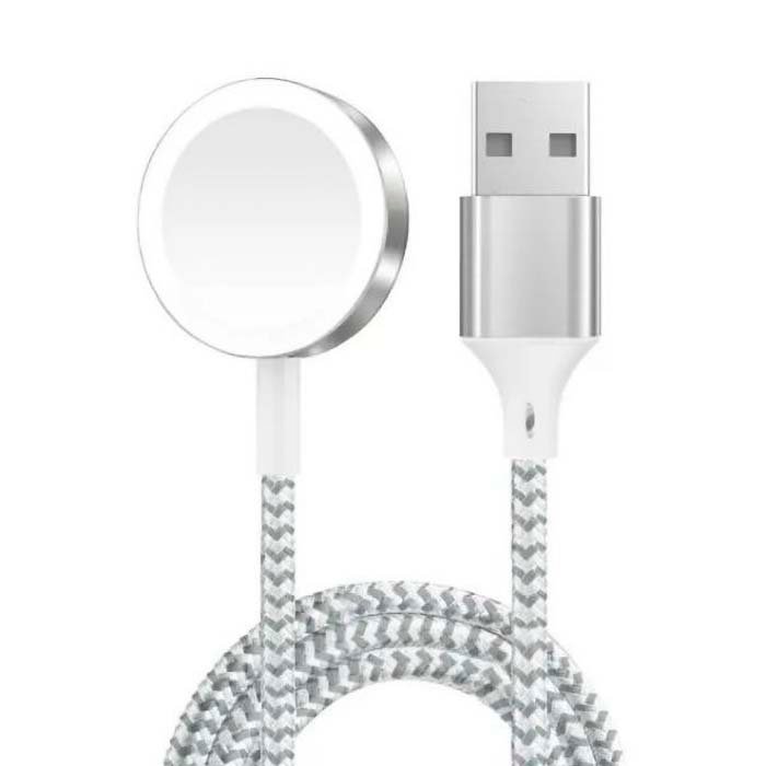 Cable for Apple Watch Green Magnetic Braided 1.2M USB