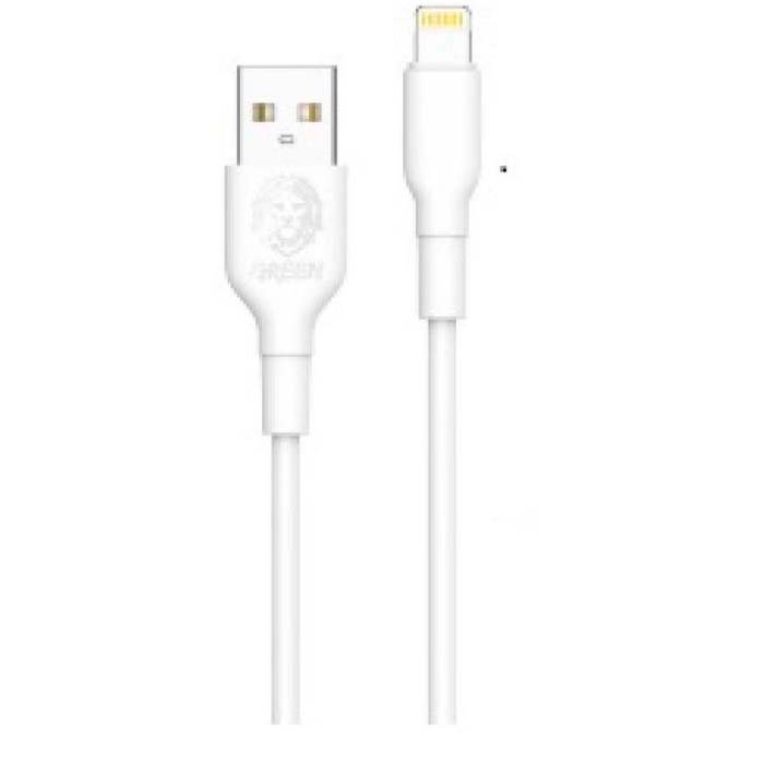 Cable Green PVC Lightning 1.2m 2A White