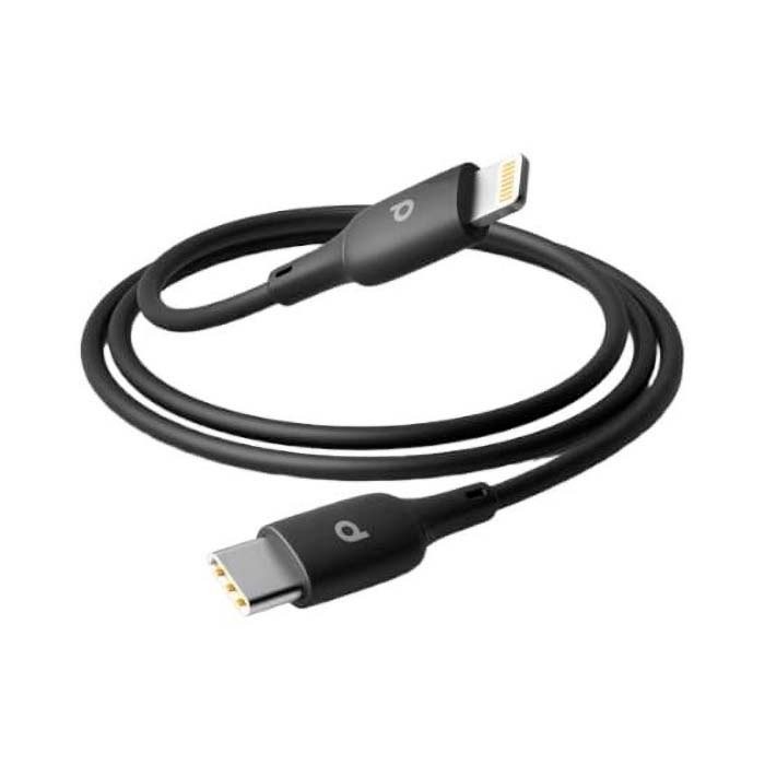 Cable Type-C to Lightning Porodo Blue 1M 20W Black