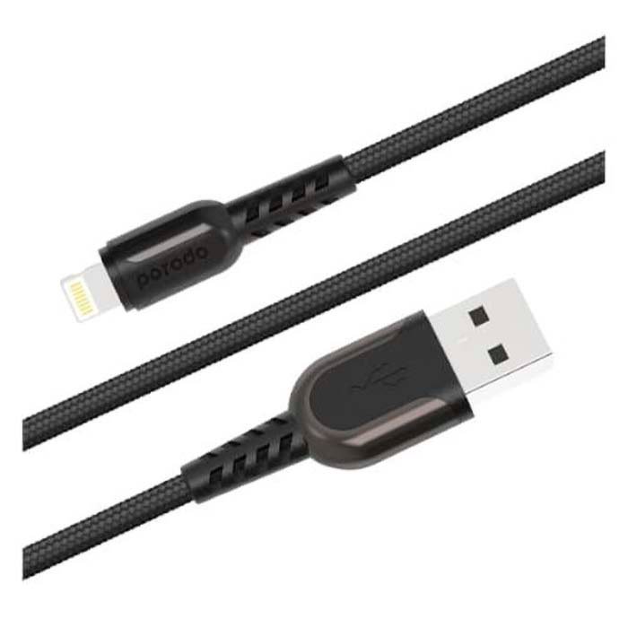Cable Lightning Porodo Metal Braided 2.4m