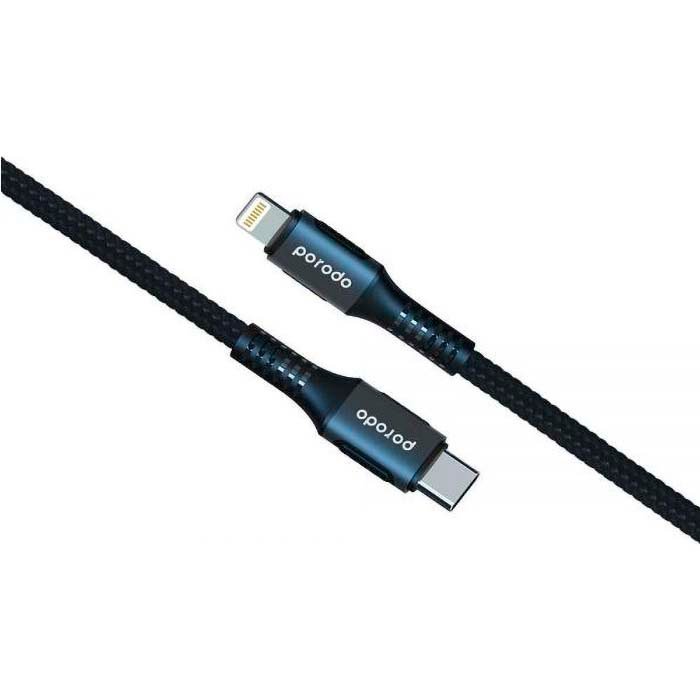 Porodo Type-C Lightning Cable 1.2m 3A Black
