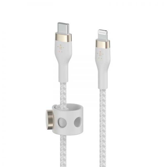 Cable Type-C to Lightning Belkin Boost Charge Pro Flex Braided Silicone 1M White