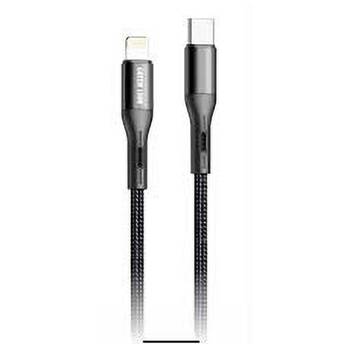 Cable Type-C to Lightning Green Lion Braided Series 2 1M PD 27W Black
