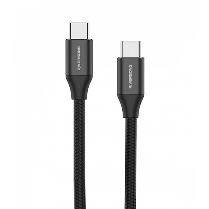 Cable Type-C to Type-C Green Lion TPE 3M PD 60W - Black