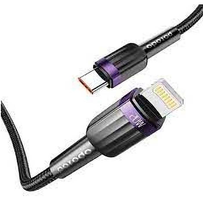 Cable Type-C to Lightning Porodo Braided 20W PD 1M Purple