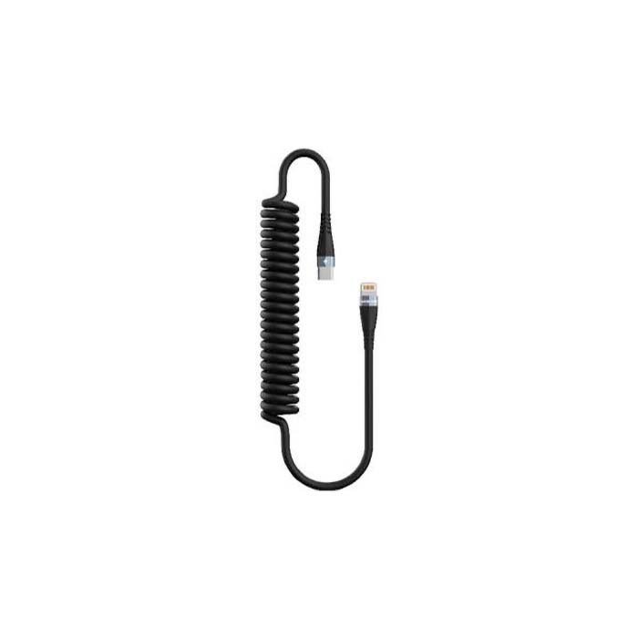 Cable Type-C to Lightning Green Lion PD27 TPU Spring 1.8M Black