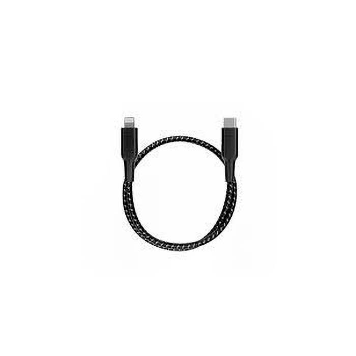 Cable Type-C to Lightning Powerology MFi Braided 30CM Black