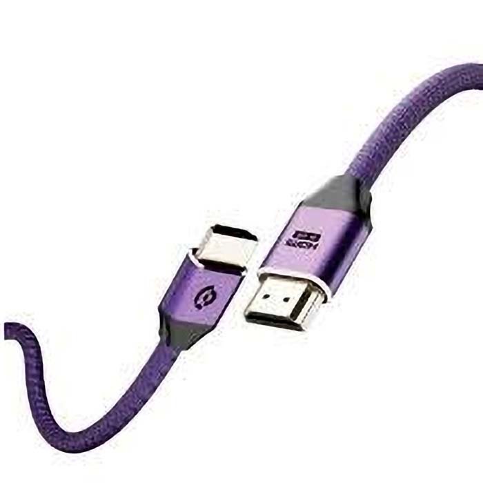 Cable HDMI to HDMI Powerology 8K Braided 3M Purple