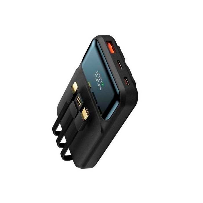 Power Bank Green Lion 3 in 1 Integrated 5600 mAh with Cable Black