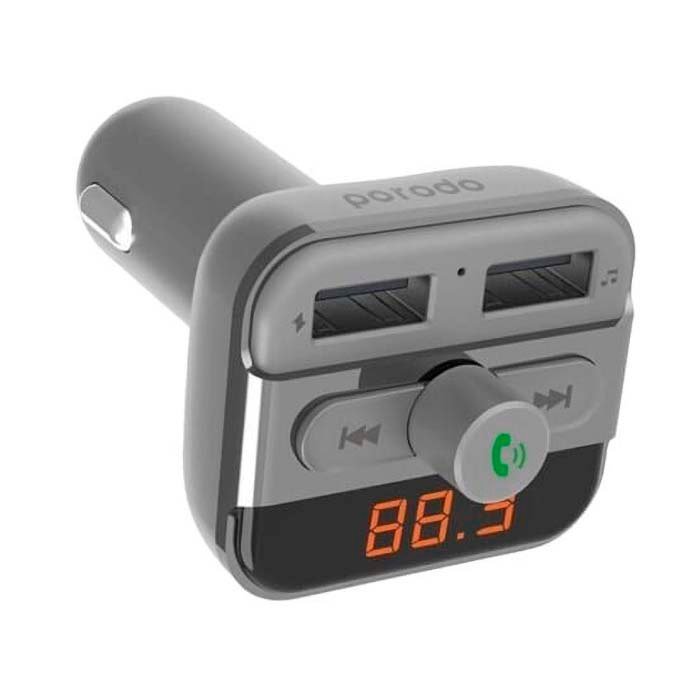 Car Charger Porodo FM Transmitter Wireless 3.4AMP