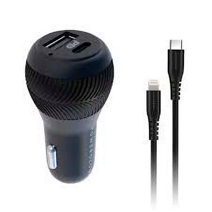 Car Charger Powerology Ultra Quick 32W with Type-C to Lightning Cable