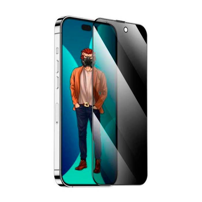 iPhone 14 Green Desert Privacy Round Edge Glass