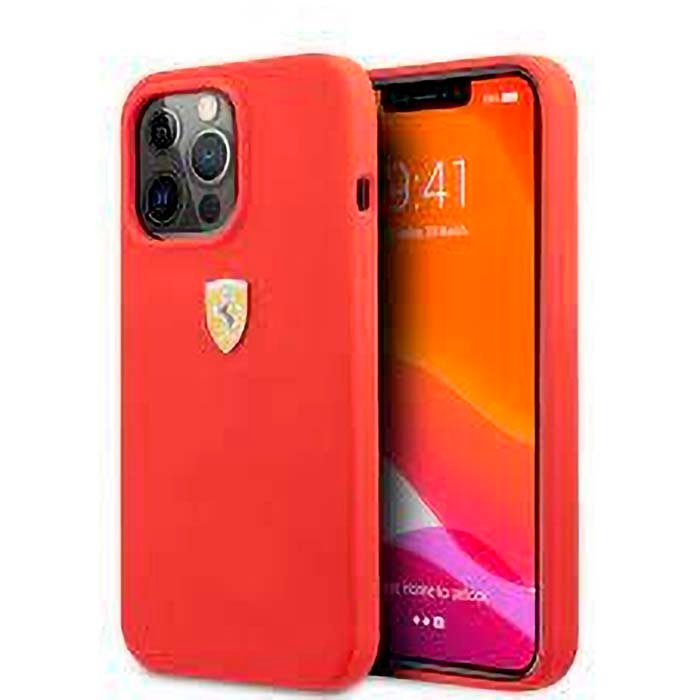 iPhone 12 Pro Ferrari Metal Logo Red